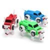 Medium Sea Green Automatic Transformation Dog Car Vehicle Clockwork Winding Up For Kids Christmas Deformation Gift