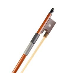 Dim Gray NAOMI 1/8 Size Brazilwood Violin/Fiddle Bow Round Stick W/ Plastic Grip White Horsehair Well Balance
