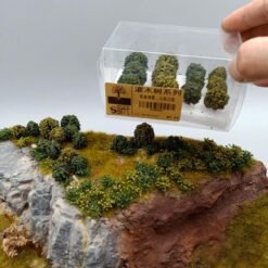 Dark Olive Green DIY Model Building Accessories Irregular Artificial Shrubbery Micro Landscape