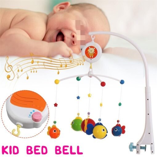 White Smoke Multifunctional Baby Music Bed Bell Rotating Decoration Pendant for Children Education Toys
