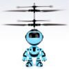 Sky Blue Mini LED Light Up Infrared Induction Drone Rechargeable Flying Unicorn Toy Hand-controlled Toys for Kids Gift