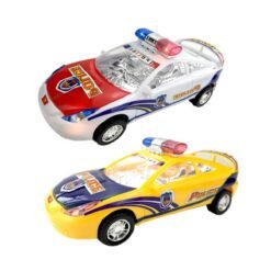 Gold Children's Electric Alloy Simulation Po lice Car Diecast Model Toy with LED Light and Music