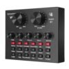 Dark Slate Gray External Audio Mixer V8 Sound Card USB Interface with 6 Sound Modes Multiple Sound Effects
