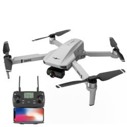 Light Gray KF102 5G WIFI FPV GPS with 6K HD Dual Camera Self-stabilizing Mechanical Gimbal 25mins Flight Time Brushless Foldable RC Drone Quadcopter RTF