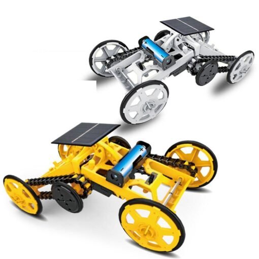 Gold DIY Solar Assembled Electric Building Block Car STEM Science And Education Children's Educational Electric Model Toy