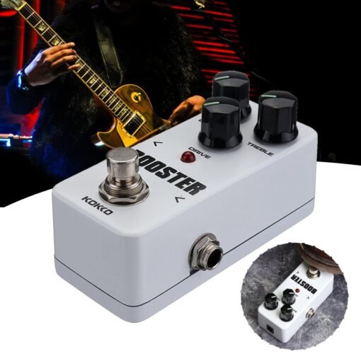 Gray KOKKO FBS2 Mini Booster Pedal Portable 2-Band EQ Guitar Effect Pedal High Quality Guitar Parts & Accessories