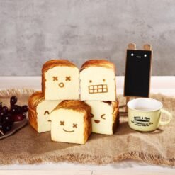 Bread Squishy Toast 8CM Funny Expressions Jumbo Gift Collection With Packaging - Toys Ace