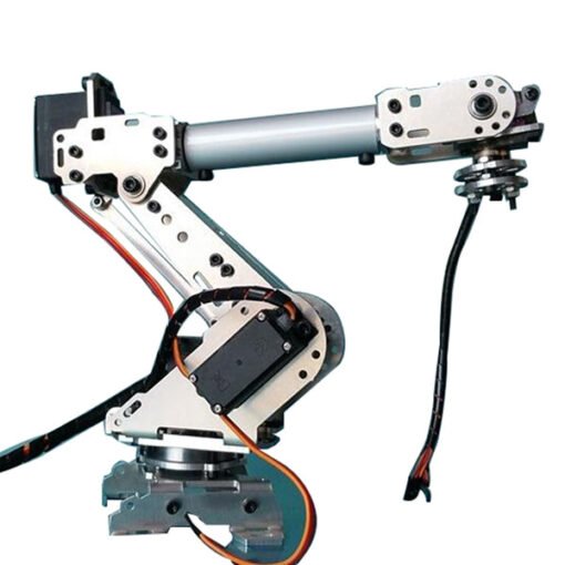 White Smoke KDX DIY 6DOF Aluminum Robot Arm 6 Axis Rotating Mechanical Robot Arm Kit With 6 PCS Servo