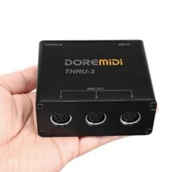 Black DOREMiDi MIDI THRU-3 Thru Box Controller