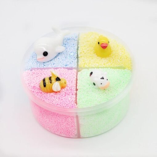 Light Pink Four-color Slime Unmixed Fruit Dessert Animal Snow Rice Cotton Mud Clay 120ml