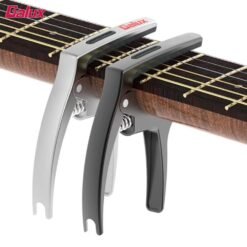 Dim Gray Galux 3in1 Zinc Metal Capo for Acoustic and Electric Guitars (with Pick Holder)，Ukulele，Mandolin，Banjo，Classical Guitar Accessories