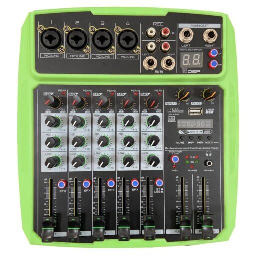 WENYANWEN Mini 4 Channel 16 DSP Effect USB Delay and Repeat Efferts Audio Mixer Console With Channel Volume Contrl