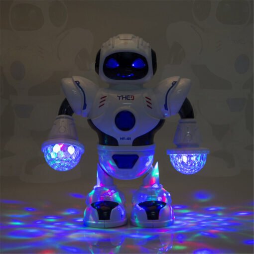 Navy Electronic Robot Sing Dancing Walking Gesture Fun Lights Sound Toys For Kids Toy