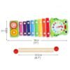 Light Green Hand Knocking Piano Musical Hand Xylophone Orff Musical Instruments Early Education Enlightenment Instrument for Children