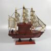 Saddle Brown Mediterranean Sailing Music Box Gifts For The New Year Creative Wooden Sailboat Craft Gift Souvenirs