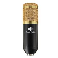 Dark Khaki GAM-800P Microphone Condenser Sound Recording Microphone With V8 Sound Card For Radio Braodcasting Singing Recording KTV Karaoke Mic