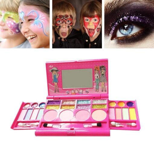 Princess Makeup Set For Kids Cosmetic Girls Kit Miniature Eyeshadow Lip Gloss Blushes Beauty Decoration Toys