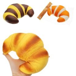 SquishyFun Jumbo Croissant Squishy Bread Super Slow Rising 18x12cm Squeeze Collection Toy Fun Gift - Toys Ace