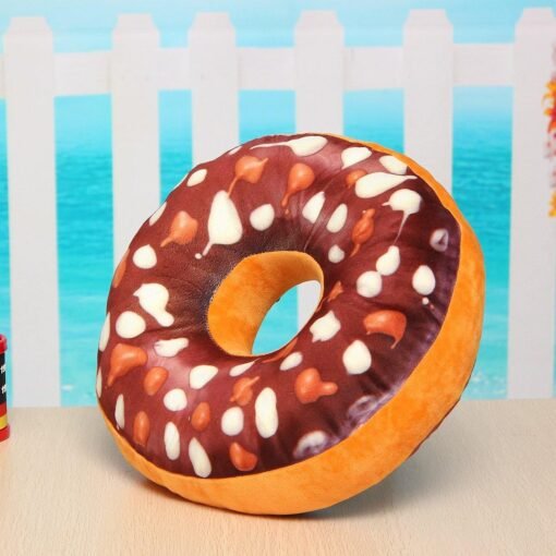 Donut Plush Stuffed Toy Soft Doughnut Food Back Saddle Car Set Kids Gift Decor - Toys Ace