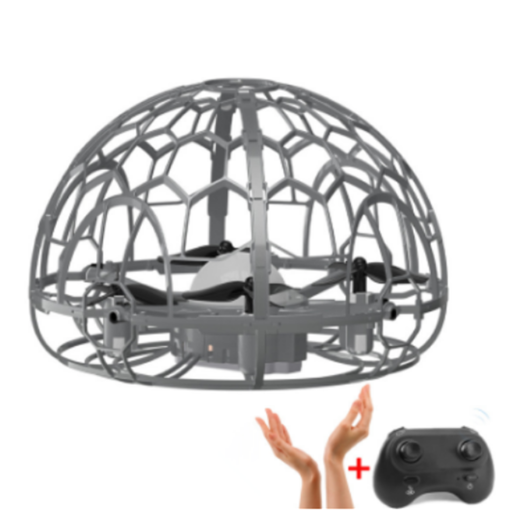 Dim Gray D3 Colorful Light Gesture Sensing With Altitude Hold Mode Intelligent Induction Flying Ball RC Drone Quadcopter
