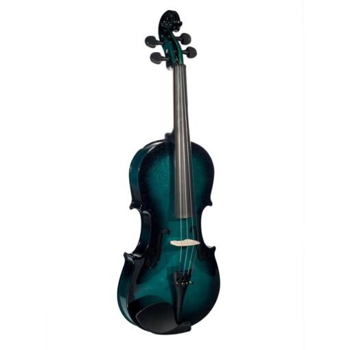 Dark Slate Gray NAOMI 1/8 blue Black Gradient Solid Wood Violin with Violin Bag