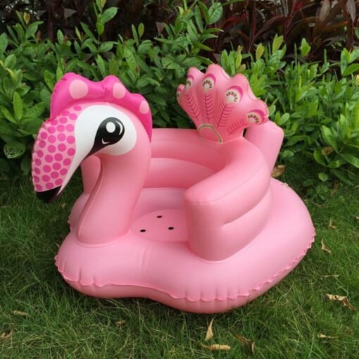 Pale Violet Red Cartoon Cute Peacock Inflatable Toys Portable Sofa Multi-functional Bathroom Sofa Chair for Kids Gift