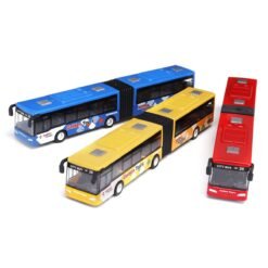 Sandy Brown Blue/Red/Green 1:64 18cm Baby Pull Back Shuttle Bus Diecast Model Vehicle Kids Toy