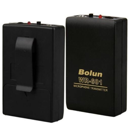 Black Bolun WR-601 Microphone Transmitter Receiver Set with Microphone