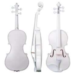 Lavender NAOMI 4/4 Full Size Plywood Violin Fiddle White Acoustic Violin Set