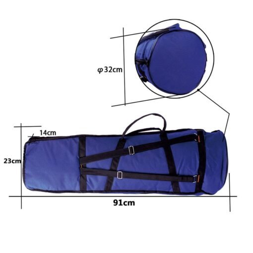 Portable Oxford Cloth Tenor Trombone Backpack Add Sponge Instrument Shoulder Bag Waterproof Blue / Red / Black