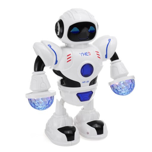 Lavender Astronaut Robot Toy Dancing Walking Flashing Lights Sounding Kids Toy