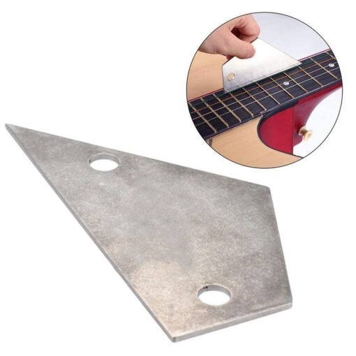 Gray Debbie Folk Bass Leveling Leveling Ruler Stainless Steel Two-hole Triangle Fingerboard Fret Height Uneven Measuring Guitar Ruler