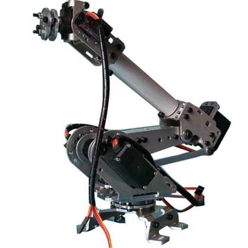Dark Slate Gray KDX DIY 6DOF Aluminum Robot Arm 6 Axis Rotating Mechanical Robot Arm Kit With 6 PCS Servo