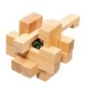White Kong Ming Lock Toys Children Kids Assembling 3D Puzzle Cube Challenge IQ Brain Wooden Toy