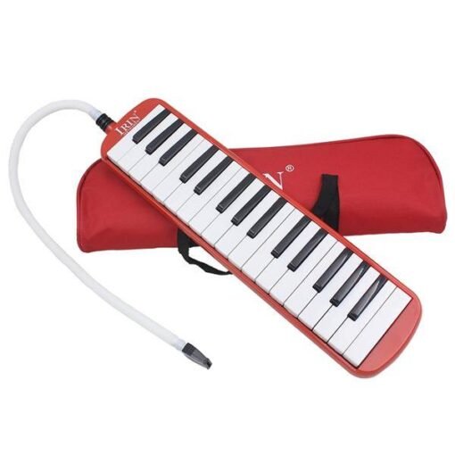 Brown IRIN 32 Key Melodica Keyboard Mouth Organ with Pag for School Student