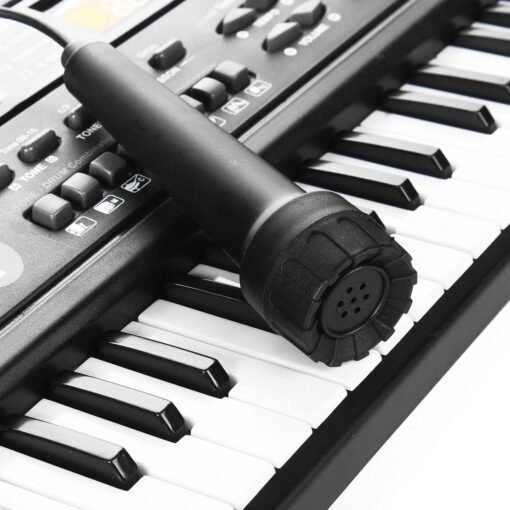 Black Children Kids Electronic Keyboard Electric Piano 61 Keys Musical Instruments with USB + Microphone