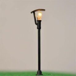 Gray HO OO Scale 5Pcs 6V DIY Model LED Garden Light Street Lampost For Architecture Street Construction Sand Table Material