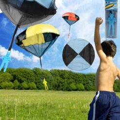Dark Olive Green Kids Hand Throwing Parachute Kite Outdoor Play Game Toy