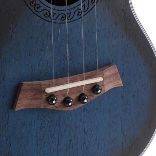 Dark Slate Gray Andrew 23 Inch Mahogany High Molecular Carbon String Dark Blue Ukulele for Guitar Player