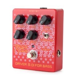 Light Coral Caline CP-59 Press Pass Red Electric Guitar Effects Pedals with True Bypass Driver and DI Box Classic Tube Amp for Bass Guitars