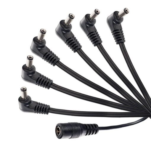 Dark Slate Gray NAOMI 1 To 6 Daisy Chain Cable Guitar Effects Pedal Power Supply Splitter Cable Guitar Parts Accessories