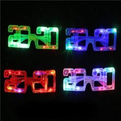 Lime Green Led Glasses Flashing Light Glasses New Year 2020 Shape Light Up Christmas Holiday Party Decorations Props