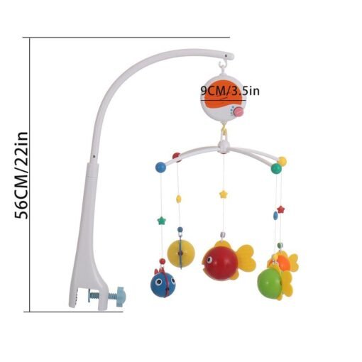 Brown Multifunctional Baby Music Bed Bell Rotating Decoration Pendant for Children Education Toys
