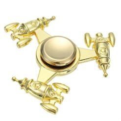 Pale Goldenrod Electroplating Zinc alloy Spacecraft Finger Spinning Ultra Durable High Speed 3-6 Mins Spins Precisi