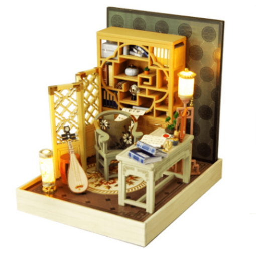 TIANYU DIY Doll House TW37 Ink Color Collection of Qingdai Creative Antiquity Scene Handmade Small House - Toys Ace
