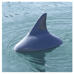 Dark Slate Gray Flytec V302 2.4G 4CH Electric RC Boat Simulation Shark Animal RTR Model Swimming Toys