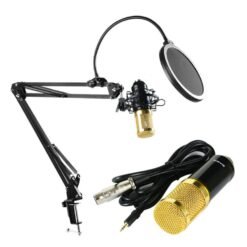 Black BM800 Condenser Microphone Kit Pro Audio Studio Sound Recording Microphone with V8X PRO Muti-functional Bluetooth Sound Card