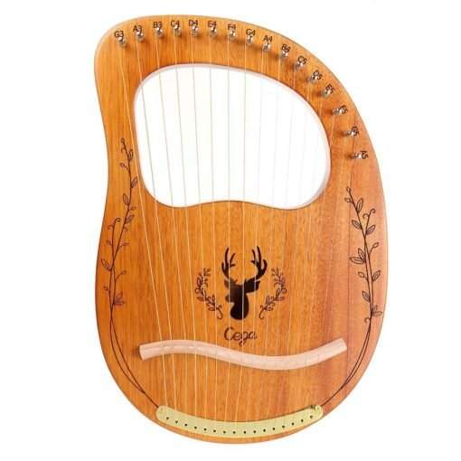 Chocolate CEGA 16 Tone Lyar Portable Mahogany Harp