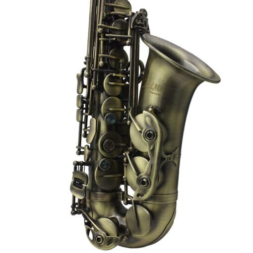 Slade High Grade Antique Eb E-flat Alto Saxophone Sax Abalone Shell Key Carve Pattern with Case Gloves Straps Mouthpiece