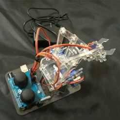 Gray DIY Mearm Smart Acylic RC Robot Arm Bluetooth Stick Control With Servos